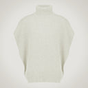 Maglia oversize con apertura laterale profonda in lana merino, seta e cashmere