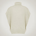 Maglia oversize con apertura laterale profonda in lana merino, seta e cashmere