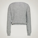 3-button cardigan with short waist and alternating ribbing in an alpaca blend