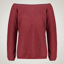 Maglia con spalle scese in blend alpaca