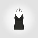Twin set top scollato laccetto posteriore, giacchina con gancetto