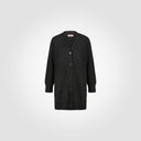 Cardigan semi over con spacchetti laterale mid long