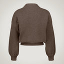 Bomber jacket with zip and diagonal pockets 100% merino wool